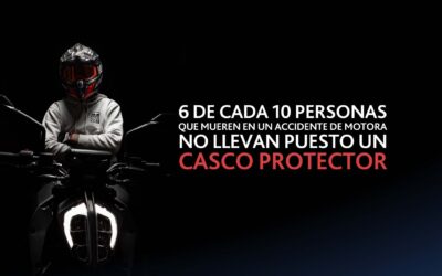 En un accidente de motora, si usas el casco protector adecuado, tienes un 40% más de probabilidades de sobrevivir